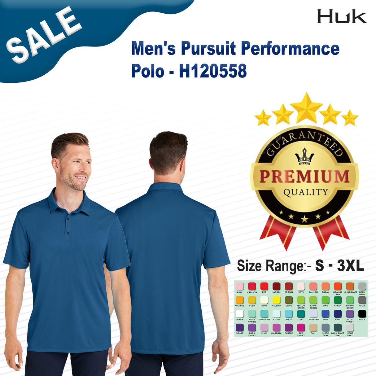 HUK® Men's Pursuit Performance Polo
