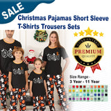 Christmas Pajamas Short-Sleeve T-Shirts Trousers Sets