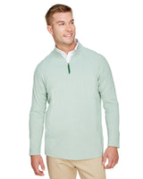 Devon & Jones® CrownLux Performance Men's Clubhouse Micro-Stripe Quarter-Zip