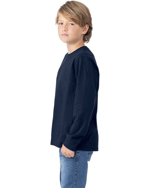Next Level® Apparel Youth Cotton Crewneck Long Sleeve T-Shirt