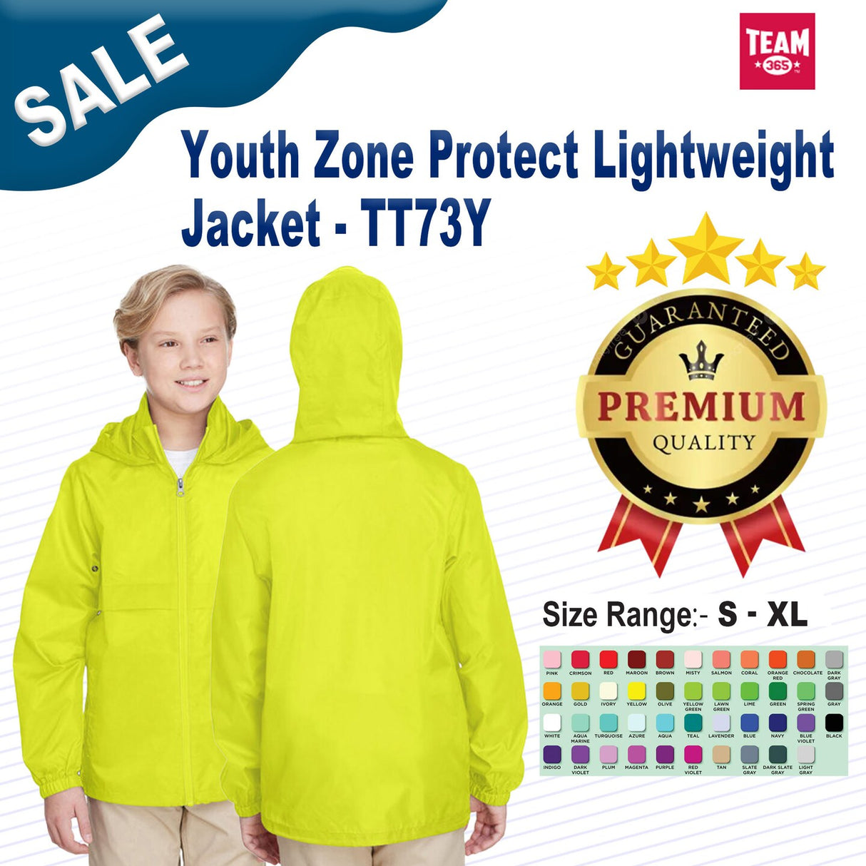 Team 365® Youth Zone Protect Lightweight Jacket