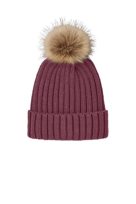Port Authority® Faux Fur Pom Beanie