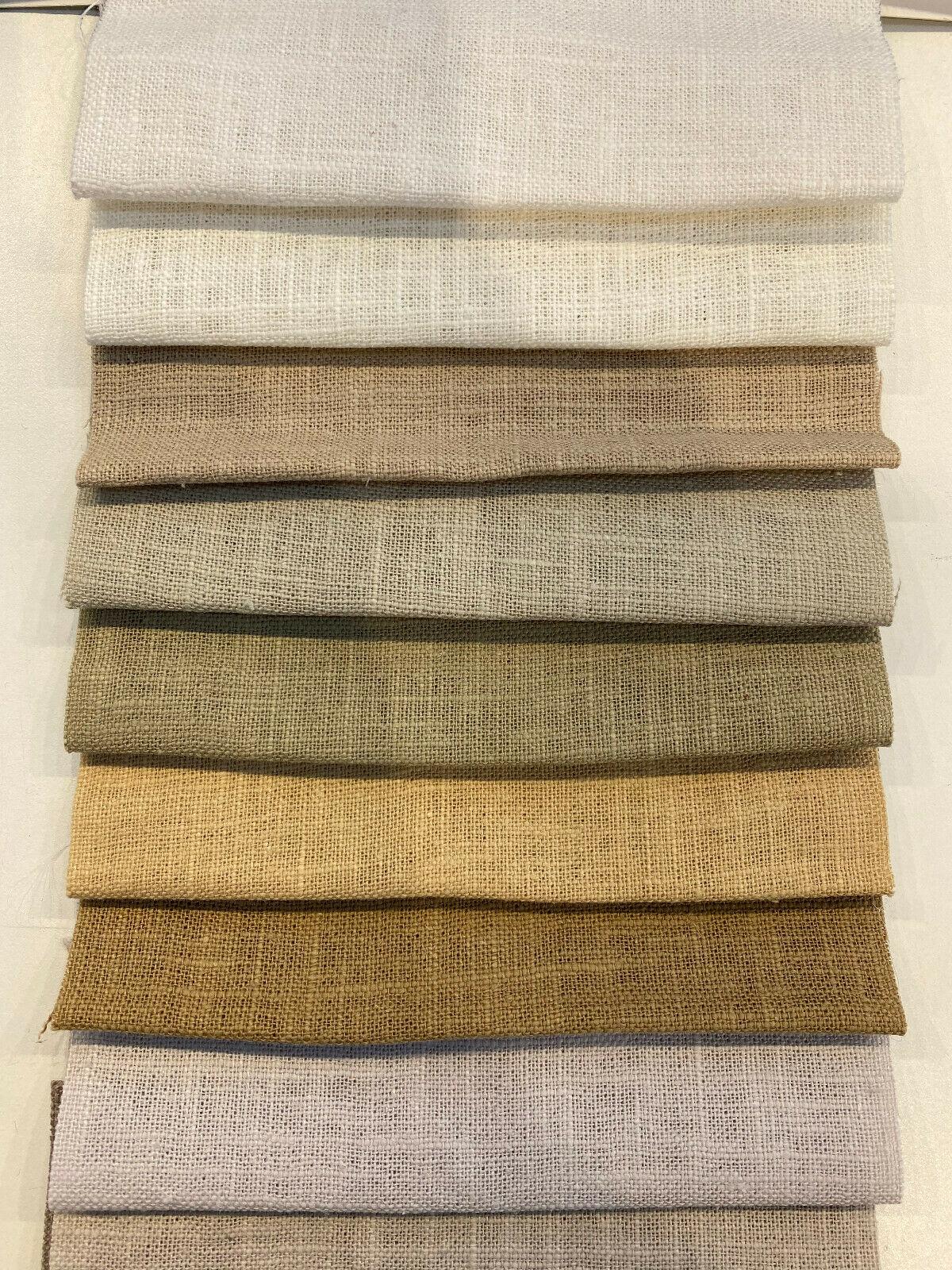 White Linen Ramie Fabric - Drapery Upholstery, 54" Width (1 Yard)