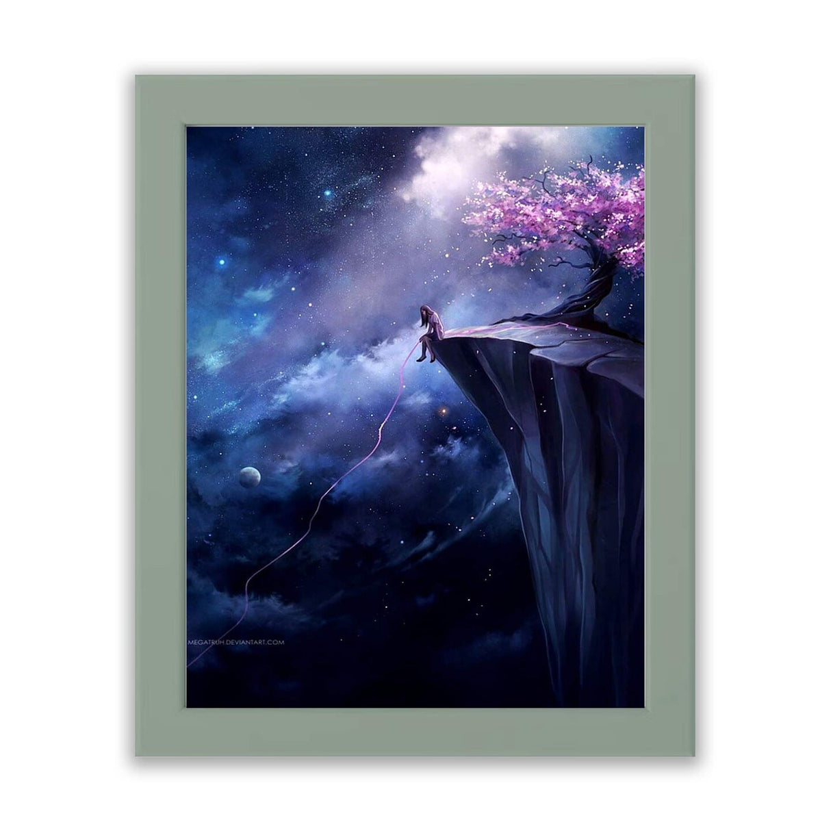 8x10" Light Gray-Green Frame with Plastic Front Protection Suitable for Hanging or Standing, Compatible with ALFTA Adhesive Hook