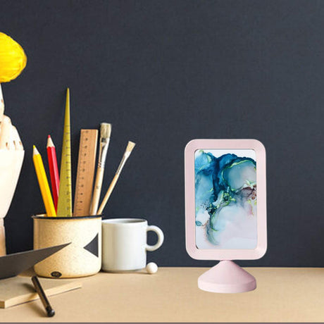 4x6 Light Pink Double-Sided Photo Frame – Freestanding Display Holder