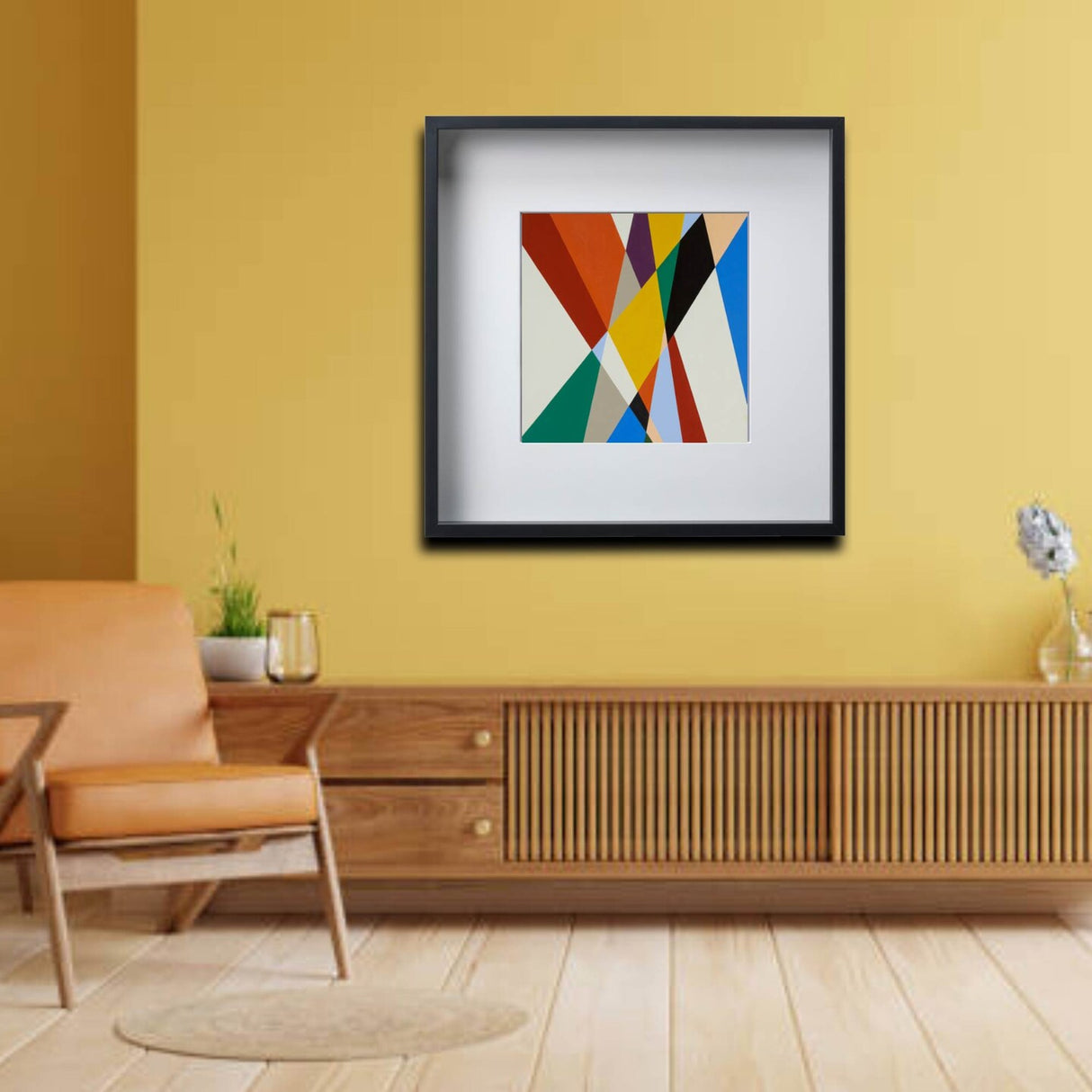 Black Frame with Mount, 19¾x19¾" – Deep Frame, No-Nail Hanging, Gallery Ready!