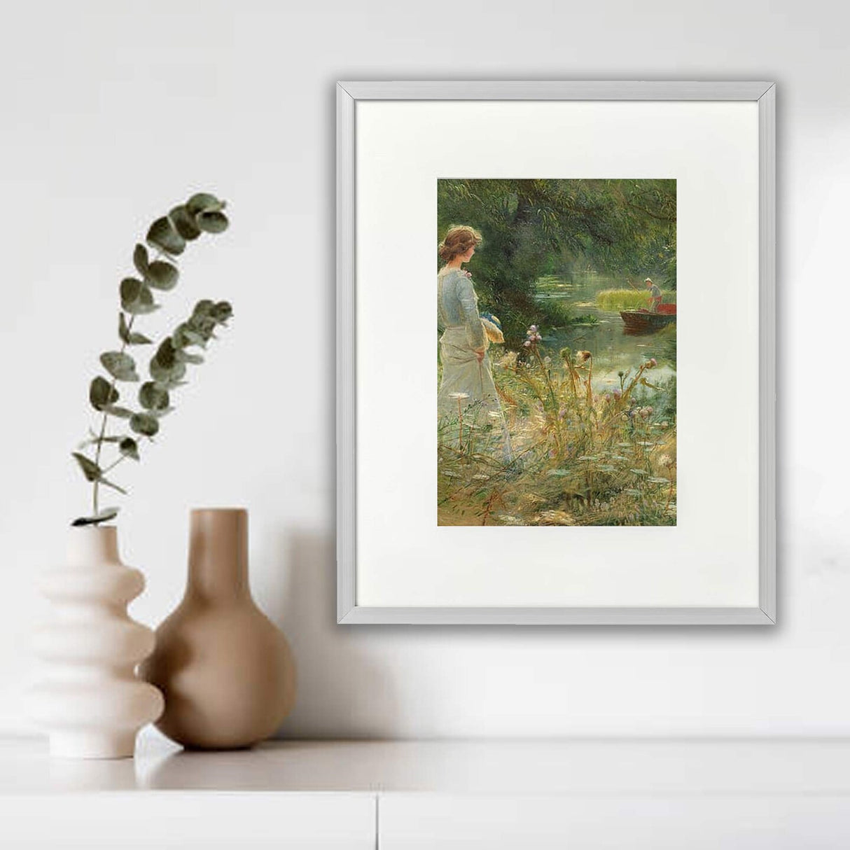 8x10" Aluminum Frame with Acid-Free Mat & Plastic Front – For Hanging or Standing, ALFTA Hook Compatible