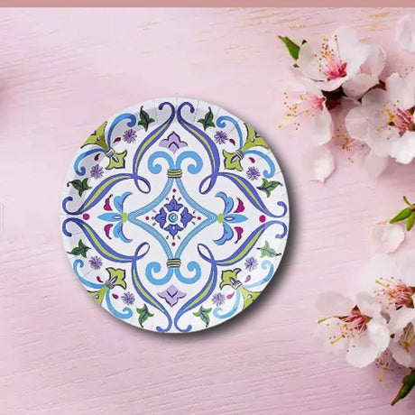 10 Count English Garden Small Paper Plates 7.25 Inch Floral Elegant Party Supplies