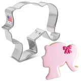 Ann Clark Doll Head Cookie Cutter, 4"