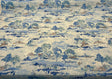 Waverly Imagery 100 Percent Cotton Fabric - Sky Blue Watercolor Toile, 54" Width (1 Yard)