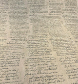 Waverly Scripted Writing Linen Rayon Fabric - Indigo Writing, 54" Width (1 Yard)