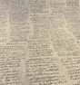 Waverly Scripted Writing Linen Rayon Fabric - Indigo Writing, 54" Width (1 Yard)