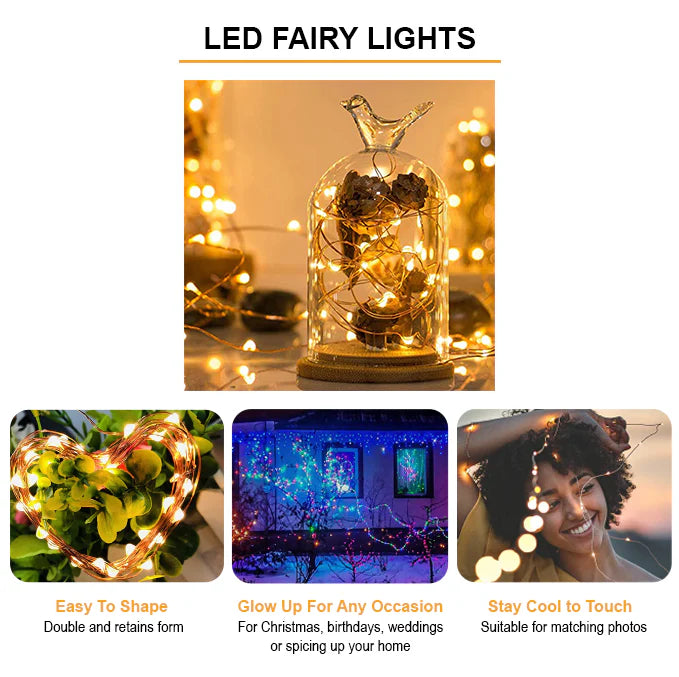 100 LED Battery Operated String Lights with Remote