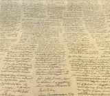 Waverly Scripted Writing Linen Rayon Fabric - Indigo Writing, 54" Width (1 Yard)