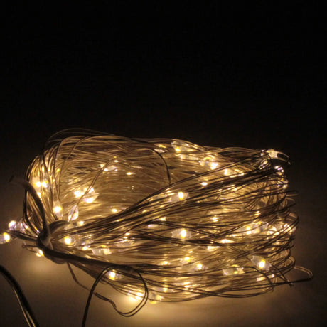 100 luces LED en cadena a pilas con control remoto