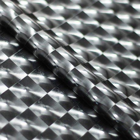 Galactic Vinyl Polyester Spandex Fabric - Multiple Colors Hologram Geometric Pattern, 57/58" Width (1 Yard)