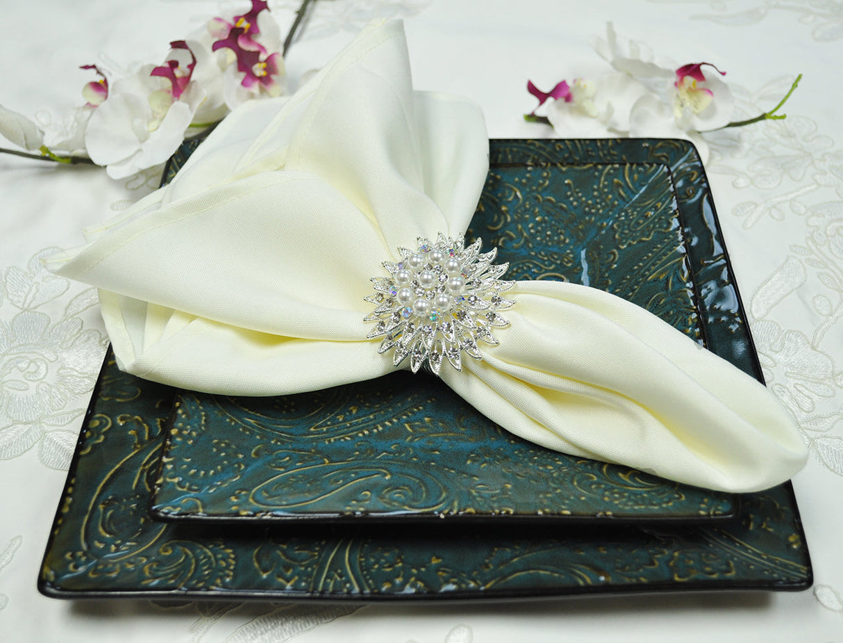 Polyester Dinner Napkin 19x19 Ivory