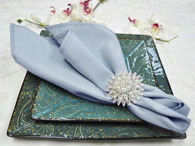 Cloth Dinner Napkin Sample 20x20 Premium Polyester Dusty Blue