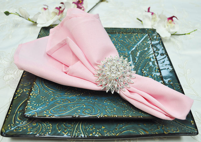 Cloth Dinner Napkin Sample 20x20 Premium Polyester Pink