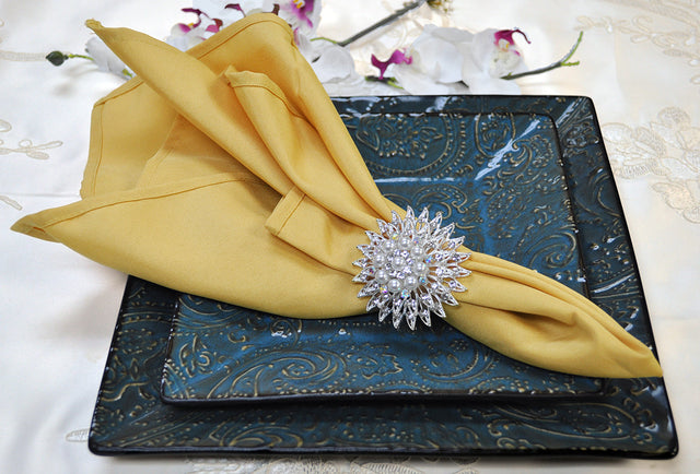 Polyester Dinner Napkin Sample 20x20 Gold