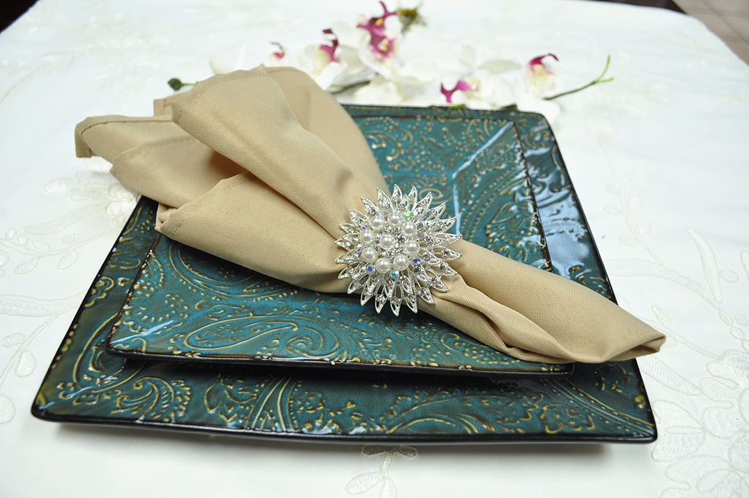 Polyester Dinner Napkin Sample 20x20 Champagne