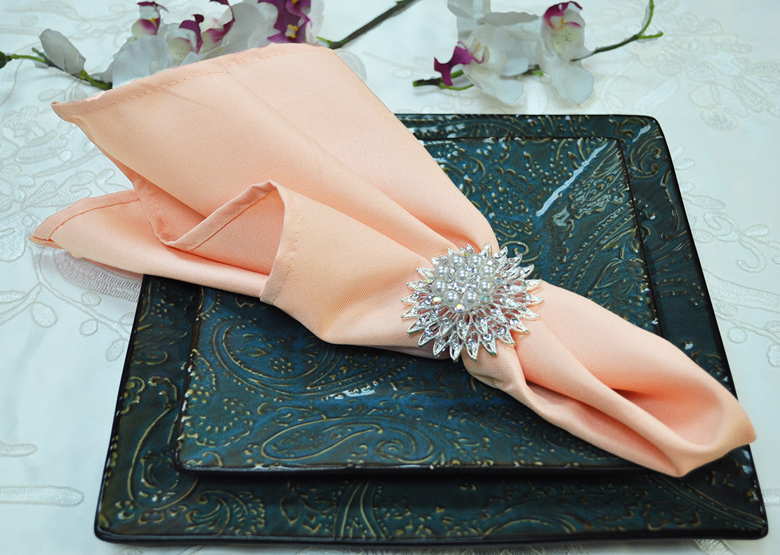 Polyester Dinner Napkin Sample 20x20 Apricot Peach