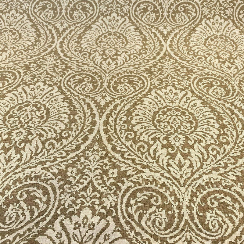 High Note Linen Fabric - Chalk White Floral, 54" Width (1 Yard)