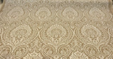 High Note Linen Fabric - Chalk White Floral, 54" Width (1 Yard)