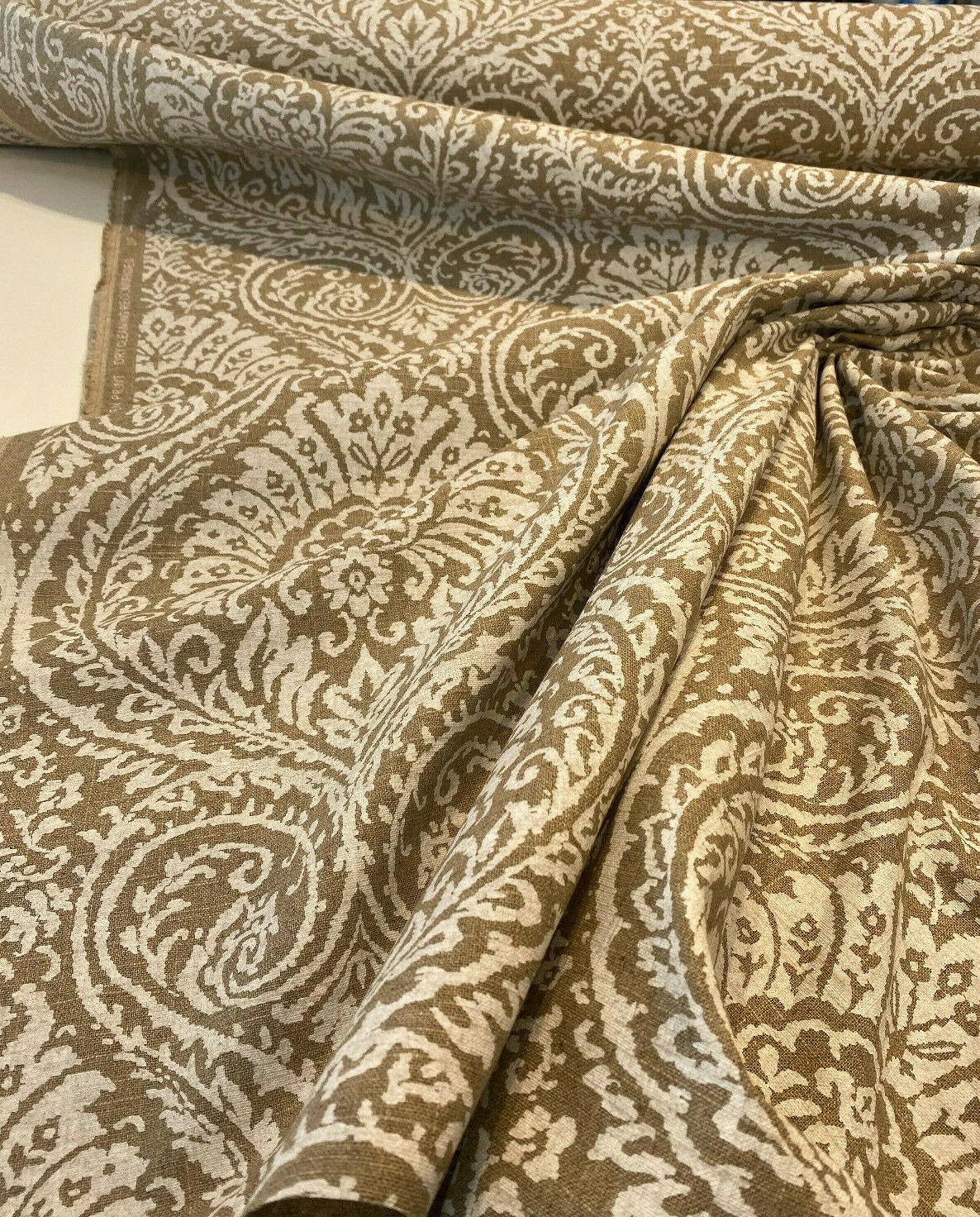High Note Linen Fabric - Chalk White Floral, 54" Width (1 Yard)