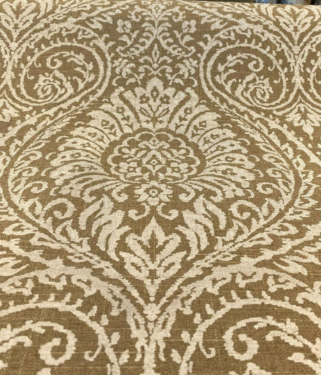 High Note Linen Fabric - Chalk White Floral, 54" Width (1 Yard)