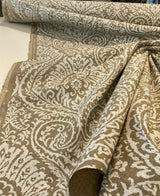 High Note Linen Fabric - Chalk White Floral, 54" Width (1 Yard)
