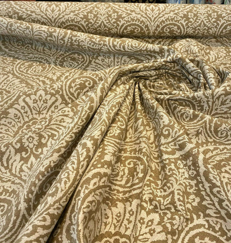 High Note Linen Fabric - Chalk White Floral, 54" Width (1 Yard)