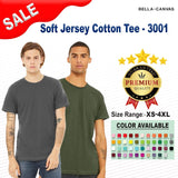 BELLA + CANVAS® Soft Jersey Cotton Crewneck Short Sleeve Tee