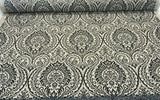 Waverly High Note Ink Black Linen Blend Fabric - Black Floral Print, 54" Width (1 Yard)
