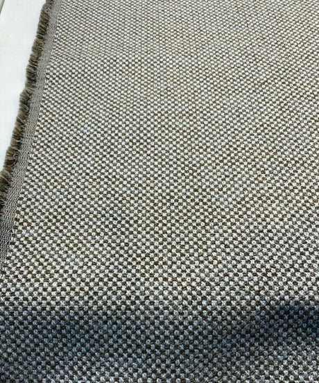 Swavelle Morriston Polyester Acrylic Fabric - Off White With Truffle Brown And Gray, 55" Width (1 Yard)