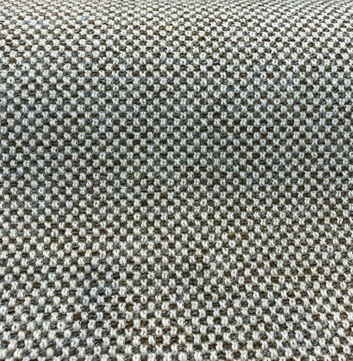Swavelle Morriston Polyester Acrylic Fabric - Off White With Truffle Brown And Gray, 55" Width (1 Yard)