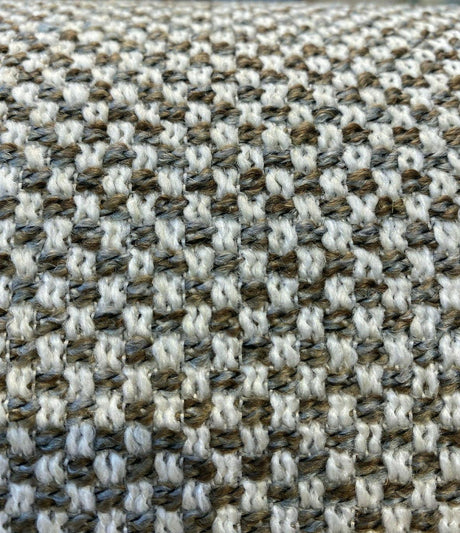 Swavelle Morriston Polyester Acrylic Fabric - Off White With Truffle Brown And Gray, 55" Width (1 Yard)