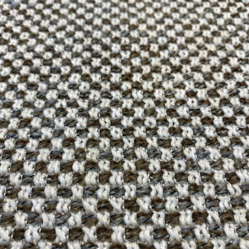 Swavelle Morriston Polyester Acrylic Fabric - Off White With Truffle Brown And Gray, 55" Width (1 Yard)