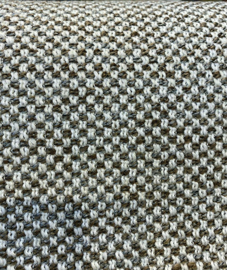 Swavelle Morriston Polyester Acrylic Fabric - Off White With Truffle Brown And Gray, 55" Width (1 Yard)