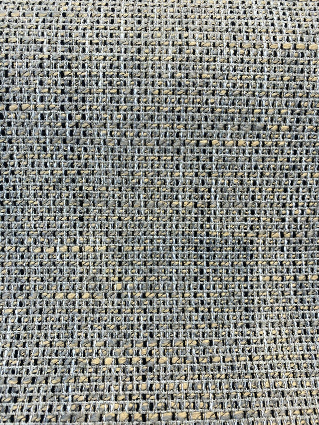 Tafnir Onyx Tweed Chenille Backed Upholstery Fabric - Onyx Tweed, 56" Width (1 Yard)