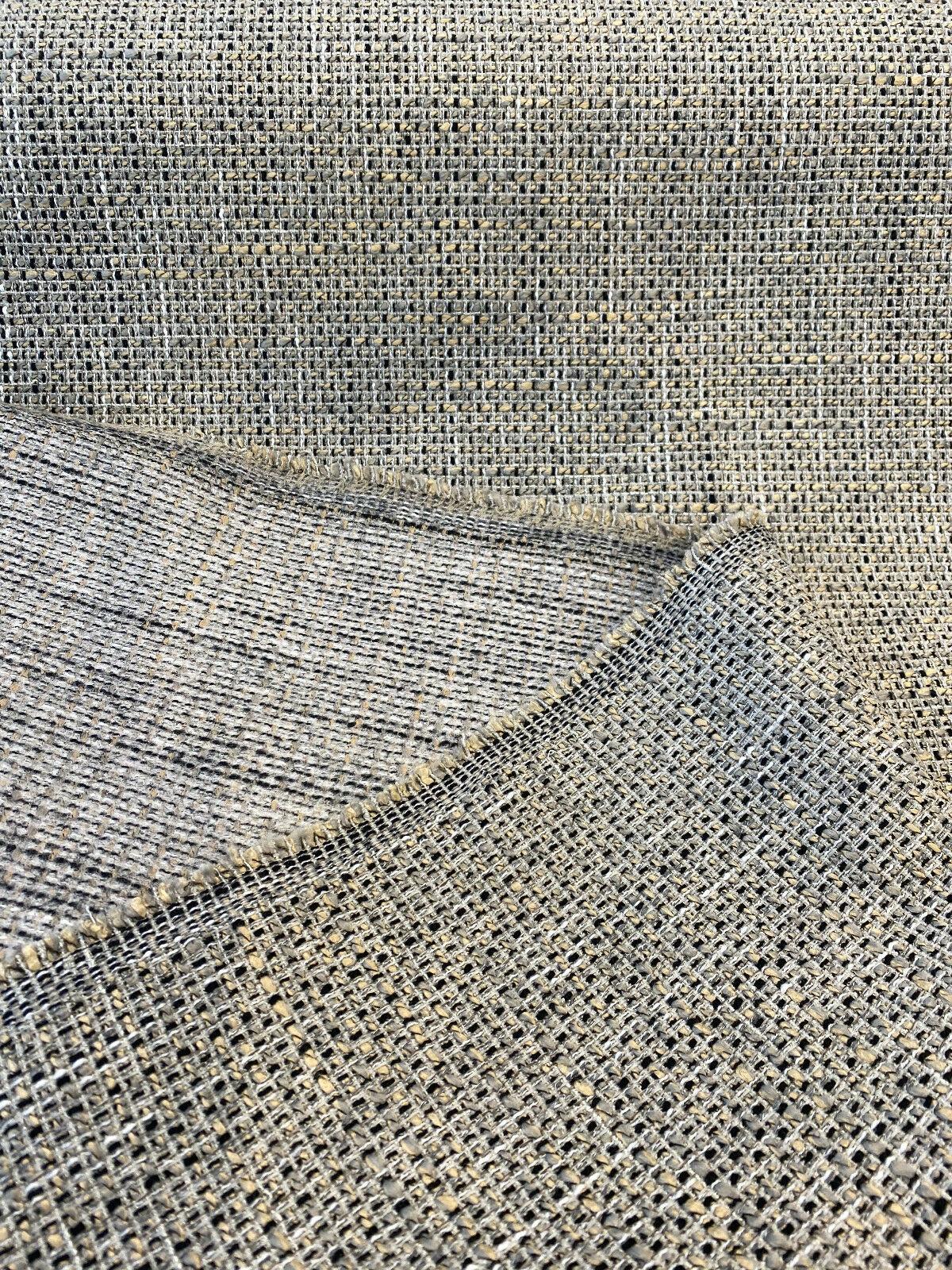 Tafnir Onyx Tweed Chenille Backed Upholstery Fabric - Onyx Tweed, 56" Width (1 Yard)