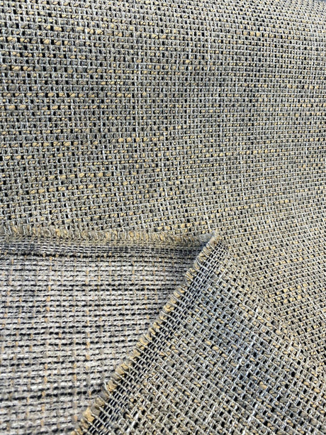 Tafnir Onyx Tweed Chenille Backed Upholstery Fabric - Onyx Tweed, 56" Width (1 Yard)
