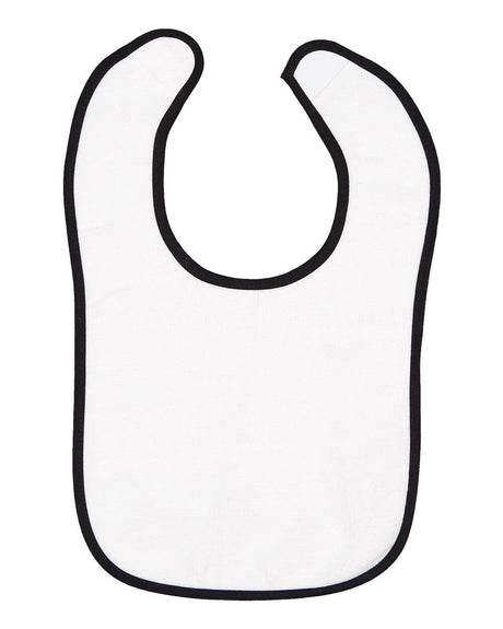 RADYAN® Contrast Trim Terry Bibs for Infants - 1003