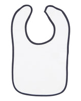 RADYAN® Contrast Trim Terry Bibs for Infants - 1003