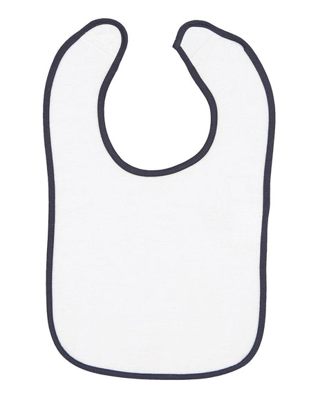 RADYAN® Contrast Trim Terry Bibs for Infants - 1003