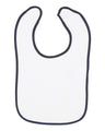 RADYAN® Contrast Trim Terry Bibs for Infants - 1003