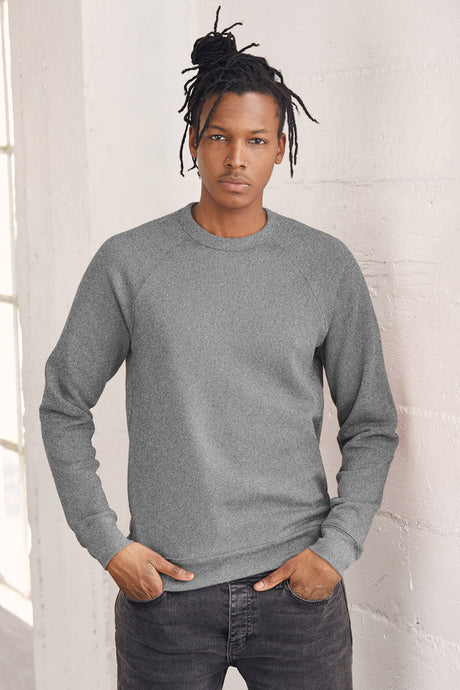 Image 1: Bella Canvas Sponge Fleece Raglan Crewneck SweatshirtImage 2: Raglan sleeve fleece sweatshirt designImage 3: Soft sponge fleece crewneck pulloverImage 4: Blank raglan sweatshirt for printingImage 5: Premium Bella Canvas casual apparelImage 6: Comfortable fleece crewneck style
