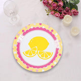 8 Count Lemonade Party Dinner Plates Bright Citrus 9"