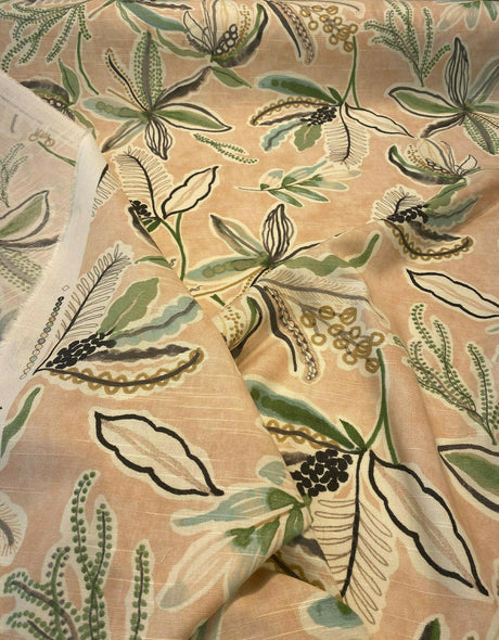 PK Sunny Daze 100 Percent Cotton Fabric - Blush Pink Watercolor Floral, 54" Width (1 Yard)