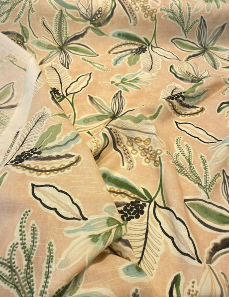 PK Sunny Daze 100 Percent Cotton Fabric - Blush Pink Watercolor Floral, 54" Width (1 Yard)
